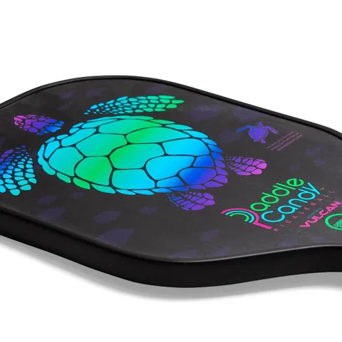 Vợt Pickleball Vulcan Candy Turtle - Vợt Chơi Đẹp Màu Ngọc Lam, Thiết Kế Cầm Tay, Tốc Độ Chính Xác, Quà Tặng Người Chơi Thể Thao