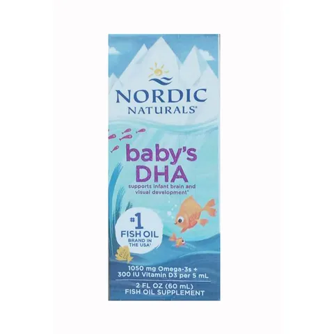 [Hàng nhập khẩu] Siro Omega 3 Baby's DHA Nordic Naturals - Bổ Sung Vitamin D3, Hỗ Trợ Phát Triển Trí Não Cho Trẻ Sơ Sinh, Tăng Cường Thị Lực, Miễn Dịch 60ml