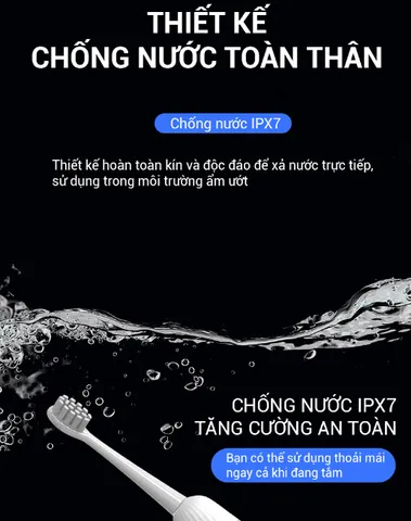 Bàn Chải Đánh Răng Điện Lumias SET-900 Pro 2000mAh - 4 Chế Độ Làm Sạch, Chống Nước IPX7, Đầu Bàn Chải 3D Siêu Mềm