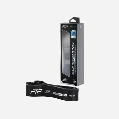 Băng Tập Đàn Hồi PTP Superband Heavy Đen SB4 - Dụng Cụ Thể Thao Hỗ Trợ Kéo Người và Chống Đẩy, Tăng Cường Sức Mạnh và Tốc Độ