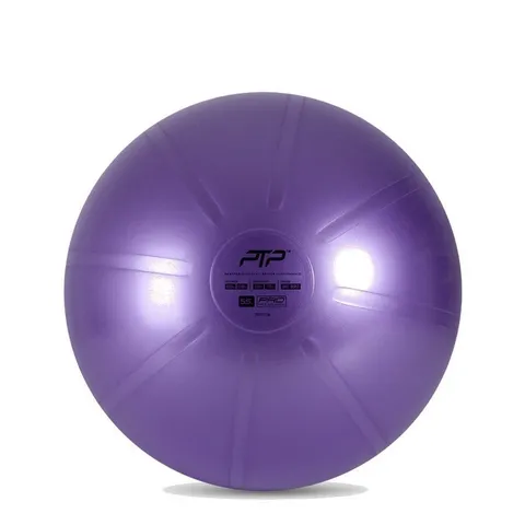 Bóng Yoga PTP 55cm Màu Tím - Quả Bóng Thể Dục Cao Su Tự Nhiên - Dụng Cụ Tập Gym Giảm Cân, Tăng Cơ Bắp, Săn Chắc Cơ Thể