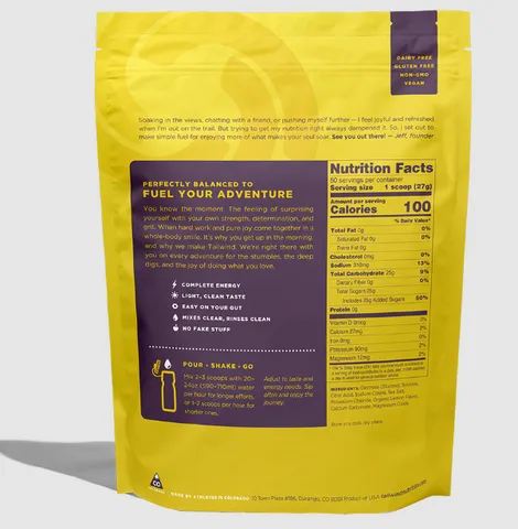 Bột năng lượng không caffein Tailwind Lemon - Giải pháp bổ sung năng lượng tự nhiên vị chanh cho vận động viên thể thao