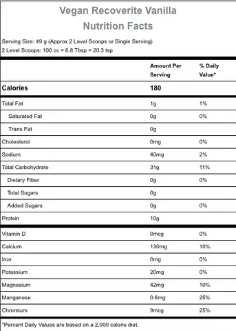 Bột Uống Phục Hồi Cơ Bắp Hammer Nutrition Organic Vegan Recoverite - Thực Phẩm Tăng Cường Năng Lượng, Phục Hồi Sau Tập Luyện, Hữu Cơ, Thuần Chay