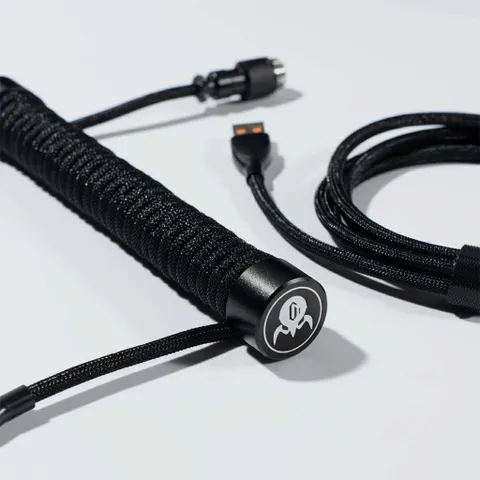 Cáp Nối Dài Bàn Phím GravaStar Coiled Aviator - Kết Nối USB-A đến Type-C Chống Ma Mòn, Dài 180cm, Thiết Kế Thời Trang Cho Game Thủ