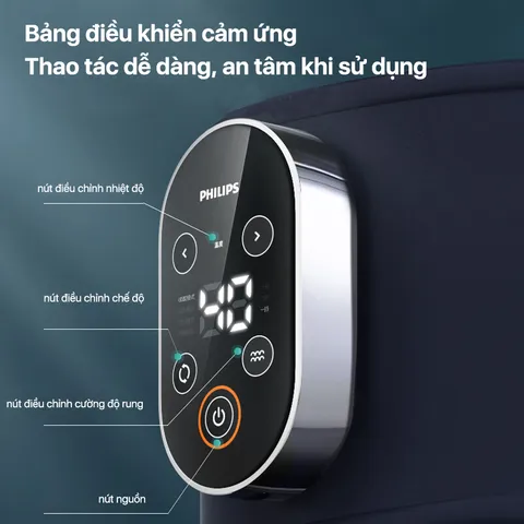 Đai Massage Lưng Philips PPM4721 Đa Năng - Chườm Nóng Lạnh, 4 Chế Độ Rung, Bảo Vệ Sức Khỏe Thắt Lưng, Thiết Bị Massage Hiện Đại
