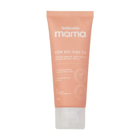 Kem Bội Rạn Da Kutieskin Mama 50g - Giảm Thiểu Rạn Da Cho Mẹ Bầu & Sau Sinh, Dưỡng Ẩm, Chống Dị Ứng, Làm Mềm Da
