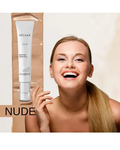 Kem Chống Nắng Décaar BB Oxygen Cream SPF50 - Chống Tia UV & Ánh Sáng Xanh, Che Khuyết Điểm Cho Làn Da Mịn Màng, 50ml