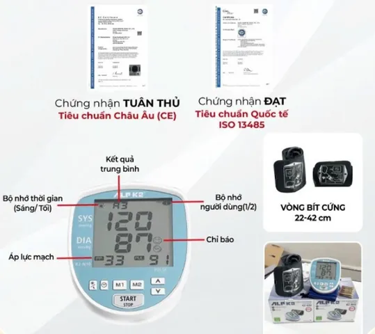 Máy Đo Huyết Áp Điện Tử Bắp Tay Oromi ALPK2-N10 - Thiết Kế Nhỏ Gọn, Màn Hình LCD, Phân Loại Kết Quả Theo Khung Giờ, Chính Xác Nhanh Chóng