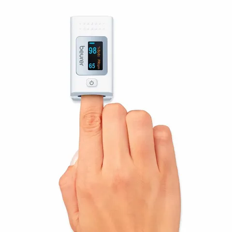 Máy Đo Nồng Độ Oxy Máu & Nhịp Tim Beurer PO35 - Thiết Bị Chăm Sóc Sức Khỏe Với Màn Hình OLED Độc Đáo, Dùng Tại Nhà Hoặc Di Chuyển.