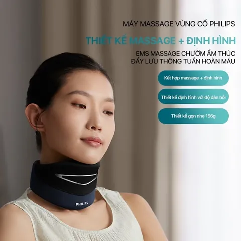 Máy Massage Cổ Philips 3311 - Thiết Bị Chườm Ấm Giúp Thư Giãn, Giảm Đau Nhức Siêu Nhẹ Chất Liệu Cao Cấp