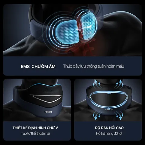 Máy Massage Cổ Philips 3311 - Thiết Bị Chườm Ấm Giúp Thư Giãn, Giảm Đau Nhức Siêu Nhẹ Chất Liệu Cao Cấp