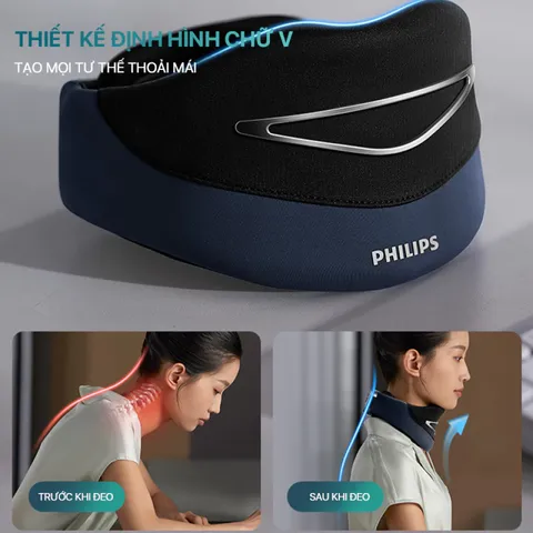 Máy Massage Cổ Philips 3311 - Thiết Bị Chườm Ấm Giúp Thư Giãn, Giảm Đau Nhức Siêu Nhẹ Chất Liệu Cao Cấp