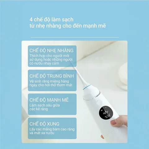 Máy tăm nước Lumias LWF-280W - Thiết bị chăm sóc răng miệng với 4 chế độ làm sạch và pin 1400mAh, tia nước 0.6mm hiệu quả