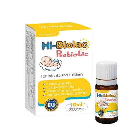 Men Vi Sinh Hi-Biolac Probiotic 10 Chủng Cho Bé - Hỗ Trợ Tiêu Hóa Tăng Cường Miễn Dịch, Lọ 10ml