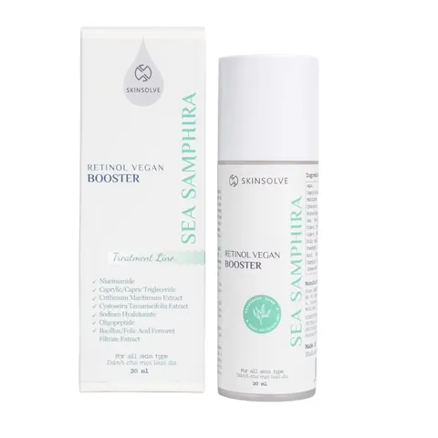 Serum Retinol Vegan Sea Samphire Booster Skinsolve - Hỗ trợ trẻ hóa da, giảm nếp nhăn, cải thiện kết cấu da, phù hợp mọi loại da 20ml