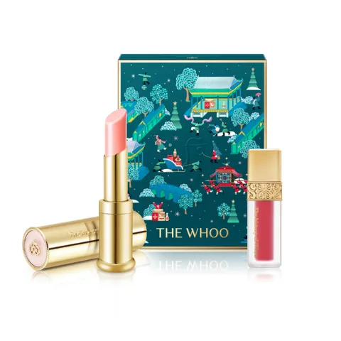 Set 2 Thỏi Son Dưỡng The Whoo Gongjinhyang Mi Glow - Son Kem & Dưỡng Môi Hồng Sang Trọng - Quà Tặng Làm Đẹp Quyến Rũ