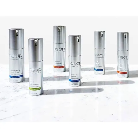Bộ 6 sản phẩm chăm sóc trẻ hóa da Asap Platinum Collection Park - Serum, kem dưỡng trị lão hóa, cấp ẩm, nâng tông da, an toàn cho làn da nhạy cảm
