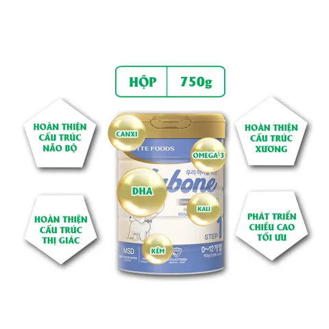 Sữa bột Nubone Step 1 cho bé 0-12 tháng - Công thức dinh dưỡng tối ưu cho sức khỏe và phát triển toàn diện trẻ sơ sinh