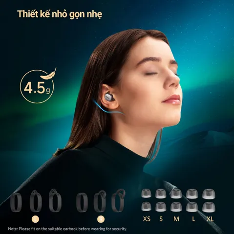 Tai Nghe Bluetooth True Wireless EarFun Free Pro 3 Chống Ồn ANC, IPX5, 33 Giờ Pin, Game Mode, Chất lượng Âm Thanh Hi-Res