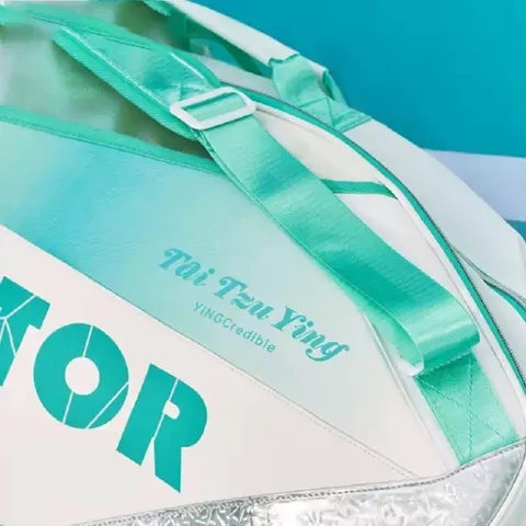Túi Đựng Vợt Cầu Lông Victor 5233 TTY - Chống Thấm Nước, Nhiều Ngăn, Thiết Kế Đẹp Mắt, Màu Trắng Xanh Ngọc, Dụng Cụ Thể Thao chất lượng cao