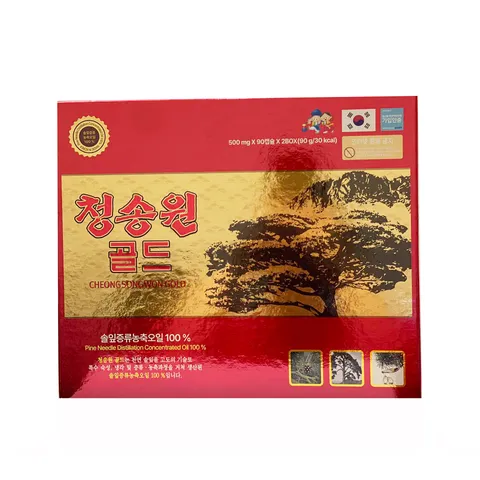 Viên Tinh Dầu Thông Đỏ Samsung Bio Pharm Cheong Song Won Gold - Hỗ Trợ Tăng Cường Sức Khỏe & Làm Đẹp Da, 180 Viên