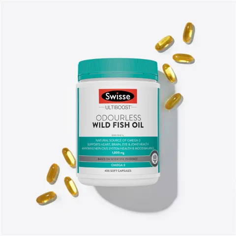 Viên uống dầu cá Swisse Ultiboost 1000mg Không Mùi - Hỗ Trợ Tim Mạch, Não Bộ và Xương Khớp, Bổ Sung Omega-3 Từ Cá Tự Nhiên