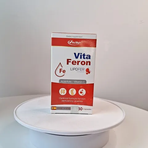 Viên uống bổ sung sắt Vita Feron Lipofer - Hỗ trợ tăng cường máu, không tanh, dễ hấp thu cho người lớn và trẻ em từ 3 tuổi.