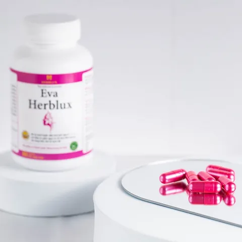 Viên Uống Hỗ Trợ Điều Kinh Eva Herblux - Giúp Hoạt Huyết, Cân Bằng Kinh Nguyệt, Giảm Đau Bụng Kinh, 60 Viên