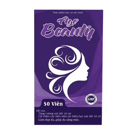 Viên Uống Hỗ Trợ Nội Tiết Tố Nữ Ago Beauty - Giảm Mệt Mỏi, Cải Thiện Da, Dành Cho Phụ Nữ Tiền Mãn Kinh, 50 Viên/Hộp