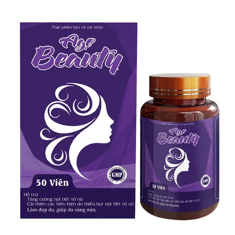 Viên Uống Hỗ Trợ Nội Tiết Tố Nữ Ago Beauty - Giảm Mệt Mỏi, Cải Thiện Da, Dành Cho Phụ Nữ Tiền Mãn Kinh, 50 Viên/Hộp