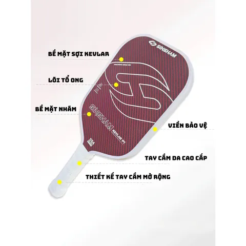 Vợt Pickleball Sinsham Kevlar P1 - Chất liệu Kevlar Bền Bỉ, Nhẹ và Chính Xác - Sản phẩm Đạt Chuẩn USAP cho Người Chơi Chuyên Nghiệp