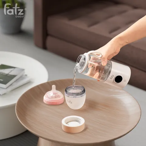 Bình Hâm Nước Pha Sữa Fatzbaby Mini Smart 10 FB3803FD - Thiết Kế Nhỏ Gọn, Giữ Nhiệt Độ 37-72°C, Pin Sạc Tiện Lợi, Dung Tích 350ml
