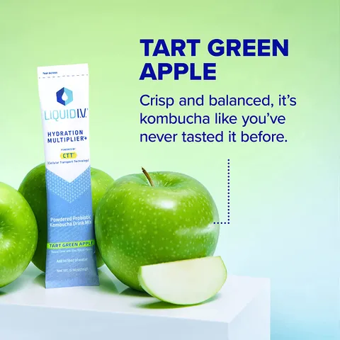Bột điện giải Liquid IV Hydration Multiplier + Probiotic Kombucha - Hỗ trợ tiêu hóa và hydrat hóa hiệu quả, tiện lợi cho sức khỏe