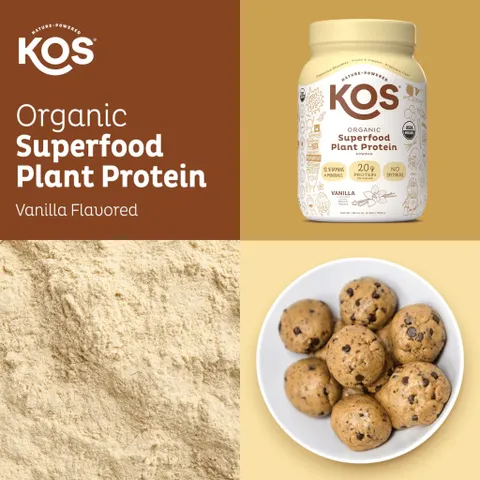 Bột Protein Hữu Cơ KOS Organic Superfood - Thực Phẩm Bổ Sung Protein Thực Vật Khỏe Mạnh, Dinh Dưỡng Cho Người Tập Luyện 1064g, 1092g