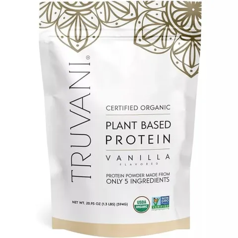 Bột Protein Thực Vật Hữu Cơ Truvani - Tinh Khiết, Đầy Đủ 9 Axit Amin, Nhiều Hương Vị Ngon Miệng, Chứng Nhận USDA Organic, Vegan