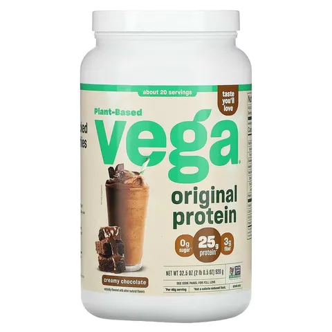 Bột Protein Thực Vật Vega Original - Hữu Cơ, Không Đường, Giàu Đạm, Hỗ Trợ Sức Khỏe, Hộp 920g Vị Chocolate & Vani