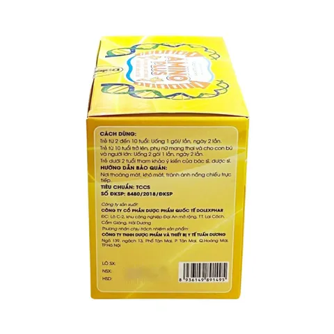 Cốm Dinh Dưỡng Amino Plus Tăng Cường Đề Kháng - Giúp Khỏe Mạnh Cho Trẻ Em và Người Lớn, Hộp 30 Gói