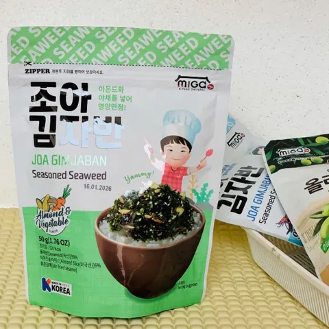 Combo 4 Gói Rong Biển Vụn Ăn Liền Miga Hàn Quốc - Thơm Ngon, Giòn Tan, Giàu Dinh Dưỡng, Dùng Ngay Hỗ Trợ Bữa Ăn, Snack Hấp Dẫn