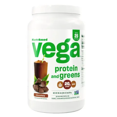 Đạm Thực Vật Rau Xanh Vega Protein + Greens Mỹ - Bổ Sung Protein Chay Hữu Cơ, Vị Chocolate và Berry, Đáp Ứng Dinh Dưỡng Lành Mạnh