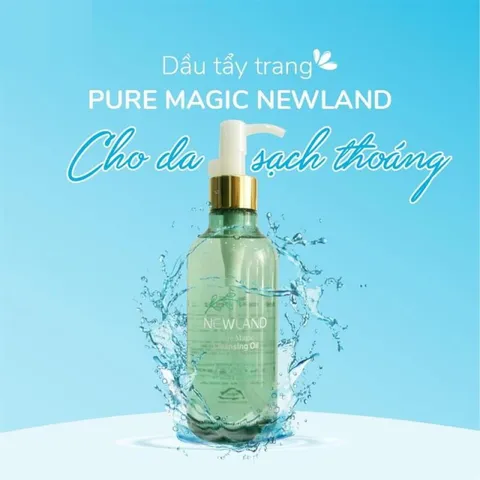 Dầu Tẩy Trang NewLand Pure Magic Cleansing Oil 240ml - Chiết Xuất Thiên Nhiên Lành Tính, Làm Sạch Sâu, Phù Hợp Mọi Làn Da