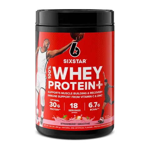 Bột Protein Whey Six Star Plus - Hỗ trợ Tăng Cơ Vị Vanila Cream, Cookies & Cream, Strawberry Smoothie, Triple Chocolate 830g