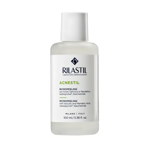 Dung dịch tẩy da chết Rilastil Acnestil Micropeeling cho da dầu và da mụn - Làm sáng da, giảm mụn và làm mờ thâm hiệu quả