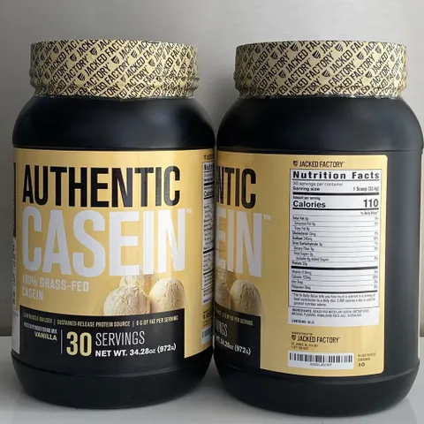 Jacked Factory Authentic Casein 100% Grass-Fed Protein Hỗ Trợ Tăng Cơ Nạc, Bổ Sung Dinah Dinh Dưỡng Chất Lượng Cao 972g