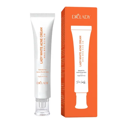 Kem chấm mụn Dr.Lady Lady White - Giảm viêm, làm dịu da, ngăn ngừa mụn, 10g - Sản phẩm chăm sóc da hiệu quả cho làn da mụn