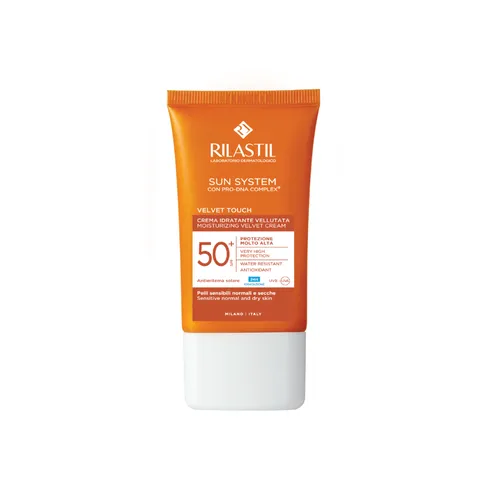 Kem Chống Nắng Rilastil Sun System Velvet Touch Cream SPF50+ - Dưỡng Ẩm, Bảo Vệ Da, Ngăn Ngừa Lão Hóa, Dành Cho Da Nhạy Cảm