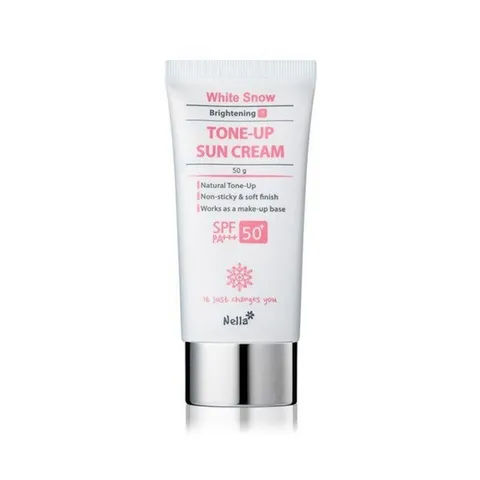 Kem Chống Nắng Nâng Tone Nella White Snow Brightening SPF50+ - Bảo Vệ Da, Làm Sáng Màu Da Tự Nhiên, Lọ 50ml