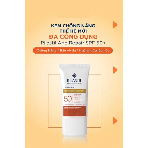 Kem Chống Nắng Rilastil Age Repair SPF50+ - Bảo Vệ Da Chống Lão Hóa, Ngăn Ngừa Tia UVA/UVB, Dưỡng Ẩm Sâu 40ml