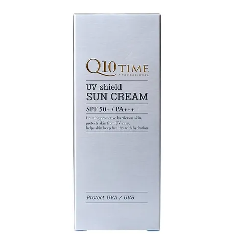 Kem Chống Nắng Sáng Da Q10 Time UV Shield SPF 50 - Dưỡng Trắng, Ngăn Ngừa Tia UV, Phù Hợp Với Da Nhạy Cảm 50ml