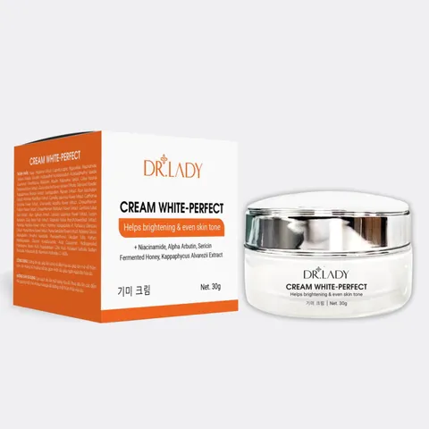Kem Dr.Lady Cream White Perfect - Kem Trị Nám, Sạm Da với Niacinamide và Arbutin - Dưỡng Ẩm, Làm Sáng Da 30g