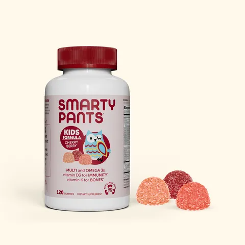 Kẹo Dẻo Vitamin Smarty Pants Kids Formula Cherry Berry - Hỗ Trợ Miễn Dịch, Dinh Dưỡng Cho Trẻ Em Từ 4 Tuổi, Ngon Miệng, 120 Viên